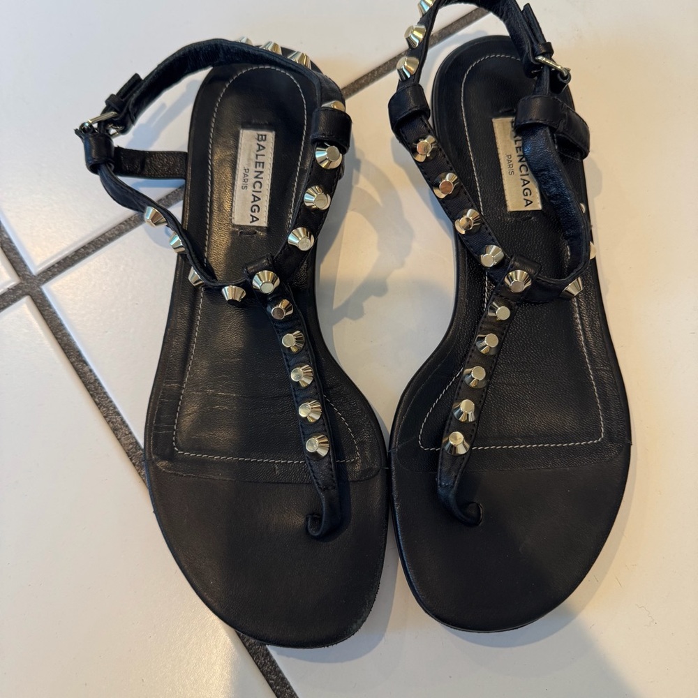 Balenciaga | Black Arena Sandals, 36 - Picture 7 of 8